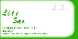 lili sas business card